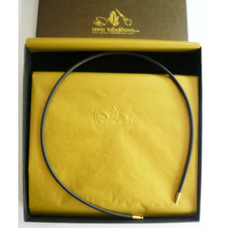 3 mm Black Rubber Necklace