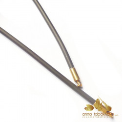 3 mm BROWN Rubber InterChangeable Necklace