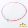 4 mm FUSHIA Stingray InterChangeable Necklace with a Tahiti pearl clasp (sold separatly)