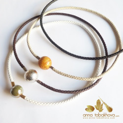 4 mm Braided Leather InterChangeable Necklace