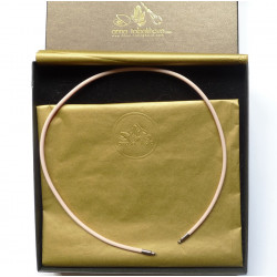 3 mm PINK Rubber InterChangeable Necklace as you will get it