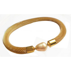 8 mm GOLD PLATED  Steel Mesh InterChangeable Bracelet