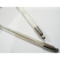 12 câbles d'acier plaqué argent en collier interchangeable