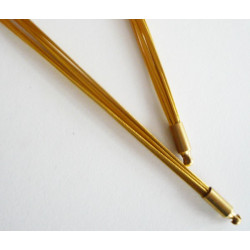 12 steel wire necklace gold plated