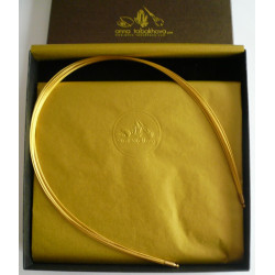 12 steel wire necklace gold plated