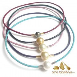 3 mm STITCHED Leather InterChangeable Necklace