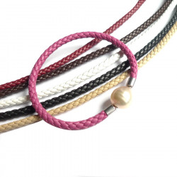 4 mm Braided Leather InterChangeable Necklace