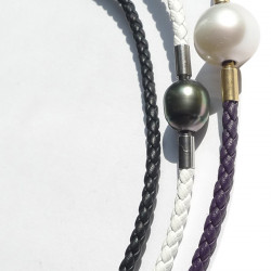 Braided Colored leather InterChangeable Necklace, versatile designer jewelry