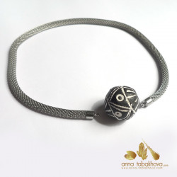 African Traditional BLACK Terracotta bead Interchangeable Clasp, buy on line