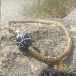 African Traditional BLACK Terracotta bead Interchangeable Clasp, buy on line