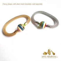 8 mm gold plated steel mesh-interchangeable-bracelet, versatile designer jewlery