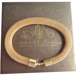 8 mm gold plated steel mesh-interchangeable-bracelet, versatile designer jewlery