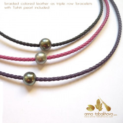 Braided Colored leather InterChangeable Necklace, versatile designer jewelry