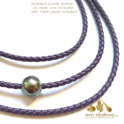 Braided Colored leather InterChangeable Necklace, versatile designer jewelry