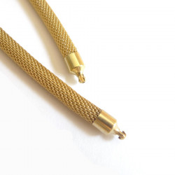 5 mm Gold Plated Steel Mesh InterChangeable Necklace, versatile designer jewelry