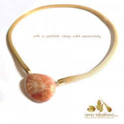 5 mm Gold Plated Steel Mesh InterChangeable Necklace, versatile designer jewelry