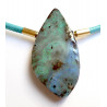 Blue and green boulder Australian opal as interchangeable clasp, buy on line
