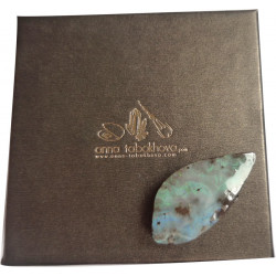 Blue and green boulder Australian opal as interchangeable clasp, buy on line