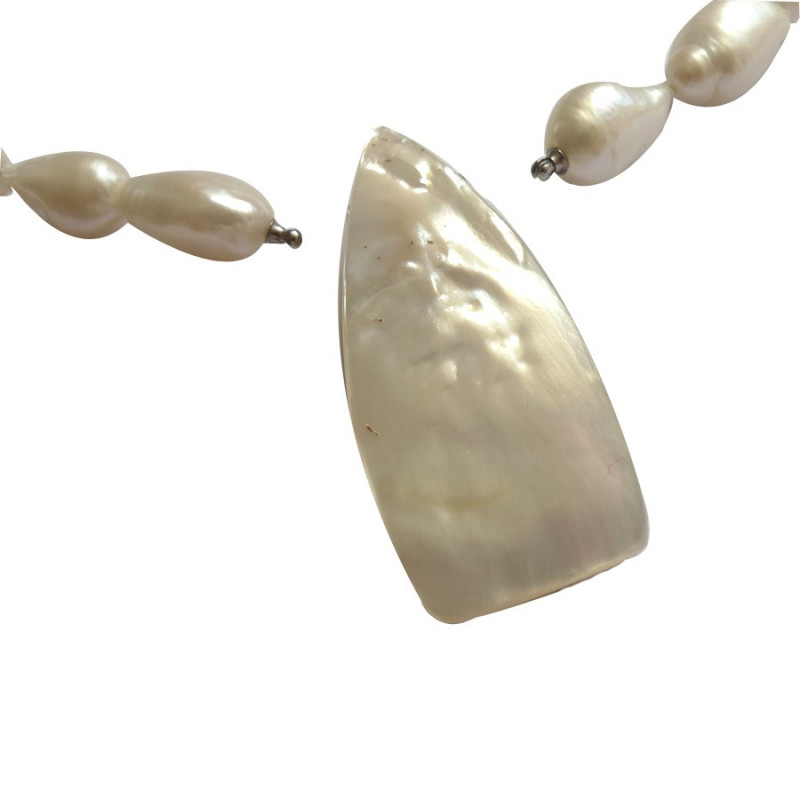 Giant white Nacre as InterChangeable Clasp, buy on line
