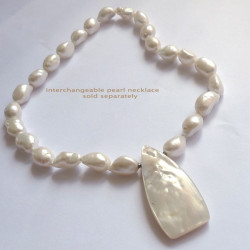 Giant white Nacre as InterChangeable Clasp, buy on line