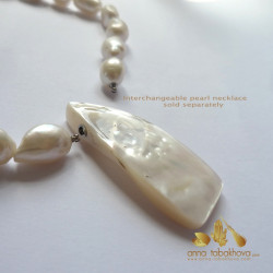 Giant white Nacre as InterChangeable Clasp, buy on line