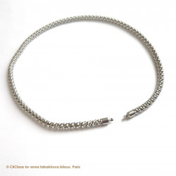 5 mm raspberry Steel InterChangeable Necklace, buy on line