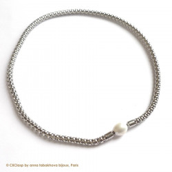 5 mm raspberry Steel InterChangeable Necklace, buy on line