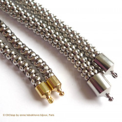 8 mm raspberry Steel InterChangeable Necklace