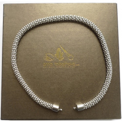 8 mm raspberry Steel InterChangeable Necklace