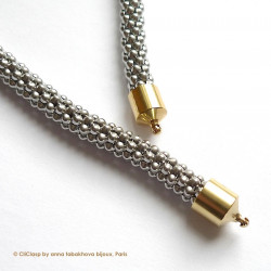 8 mm raspberry Steel InterChangeable Necklace