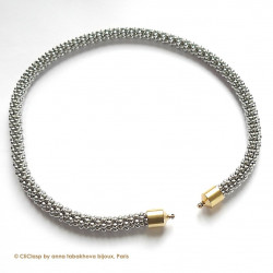 8 mm raspberry Steel InterChangeable Necklace