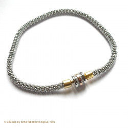 8 mm raspberry Steel InterChangeable Necklace