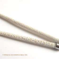 4 mm SNOW WHITE Stingray InterChangeable Necklace