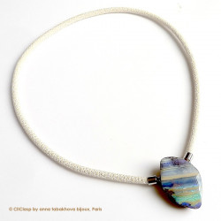 4 mm SNOW WHITE Stingray InterChangeable Necklace, buy on line