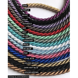 5 mm Twisted Cotton Cord as Interchangeable Necklace, Buy on line