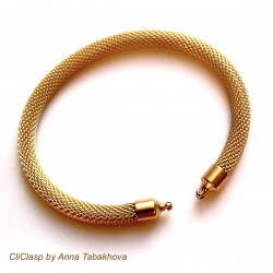 5 mm gold plated steel mesh-interchangeable-bracelet, versatile designer jewlery