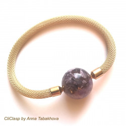 5 mm gold plated steel mesh-interchangeable-bracelet, versatile designer jewlery