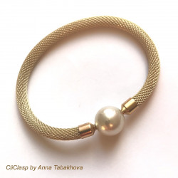 5 mm gold plated steel mesh-interchangeable-bracelet, versatile designer jewlery