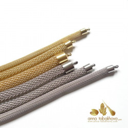 5 mm gold plated steel mesh-interchangeable-bracelet, versatile designer jewlery