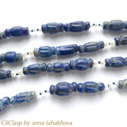 Lapis-Lazuli and Pearl InterChangeable Necklace and earrings, buy on line