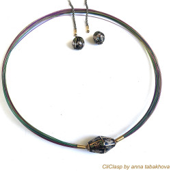 Vintage Chinese cloisonne beads as Interchangeable clasps for earrings