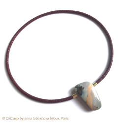 4 mm Burgundy Stingray InterChangeable Necklace