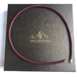 4 mm Burgundy Stingray InterChangeable Necklace