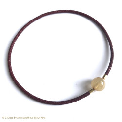 4 mm Burgundy Stingray InterChangeable Necklace