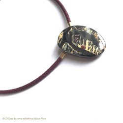 4 mm BURGUNDY Stingray InterChangeable Necklace