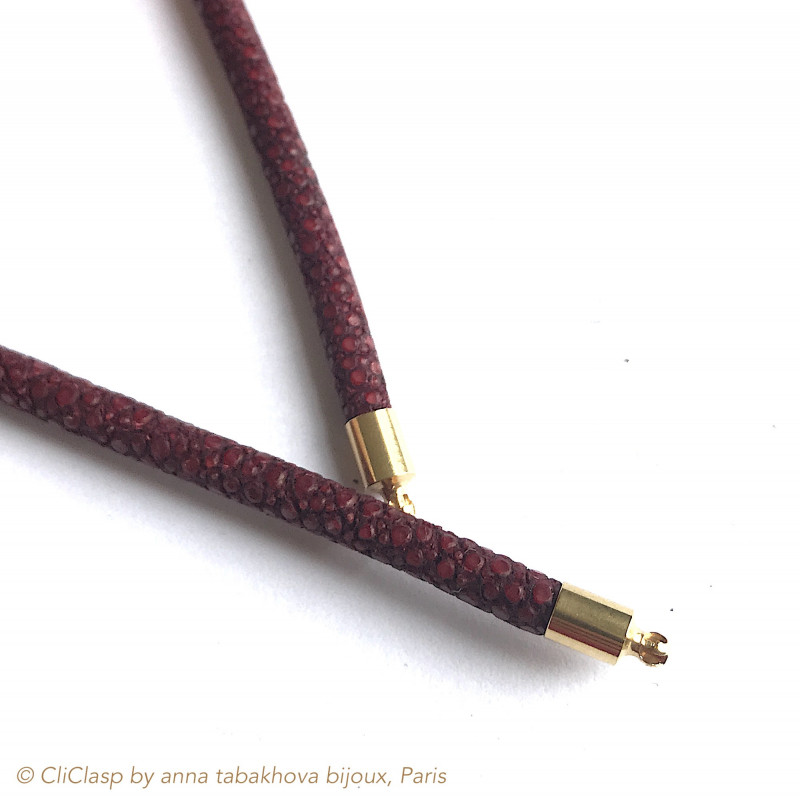 4 mm BURGUNDY Stingray InterChangeable Necklace