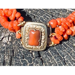 Corail bracelet 3 rangs assortis