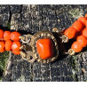 Corail bracelet 3 rangs facettés