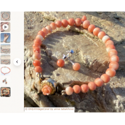 Antique coral beads, heart carved coral charm, vintage clasp carved coral flower, matched earrings