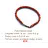 Coral bracelet round beads salmon color bracelet